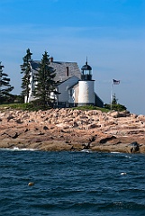 Winter Harbor Light on Rocky Mark Island in Maine